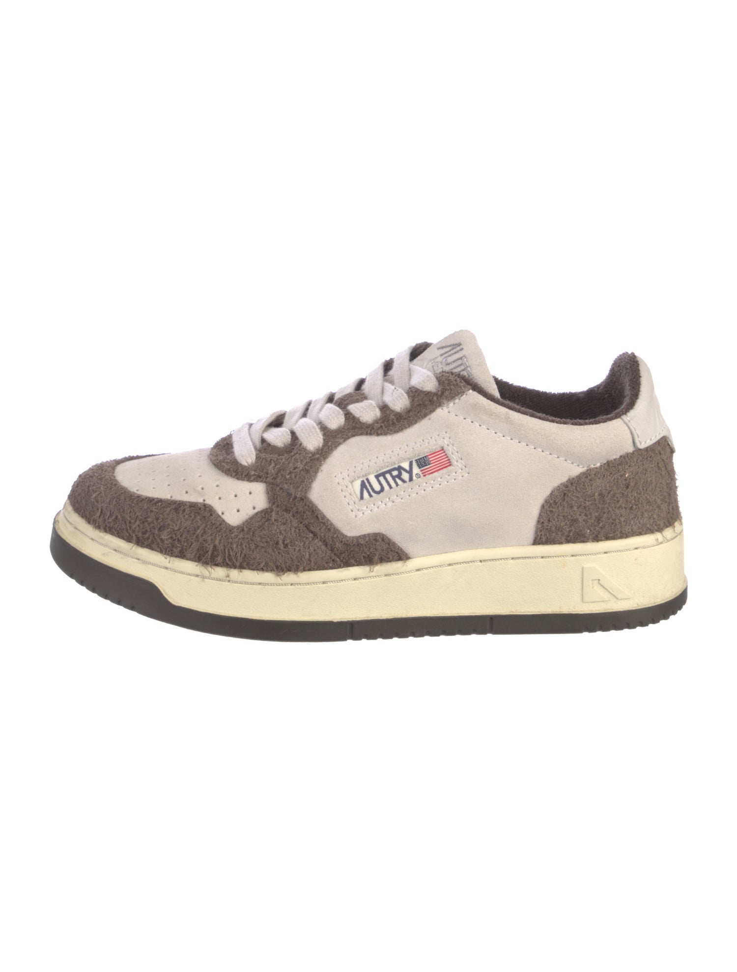 Autry Leather Colorblock Pattern Sneakers
