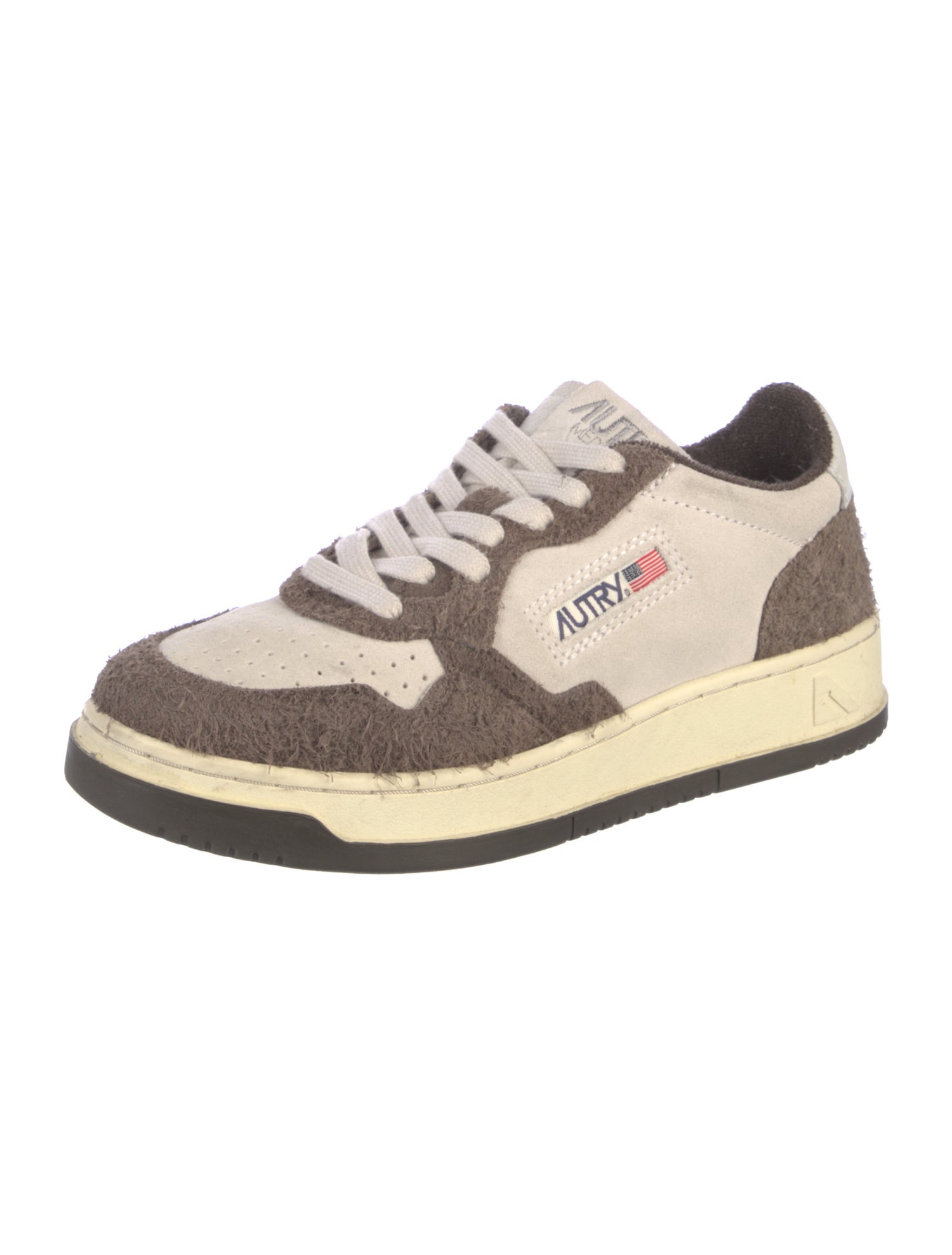 Autry Leather Colorblock Pattern Sneakers