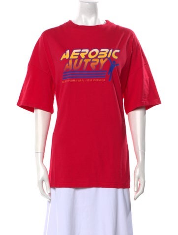 Autry Tops Graphic Print Crew Neck T-Shirt M