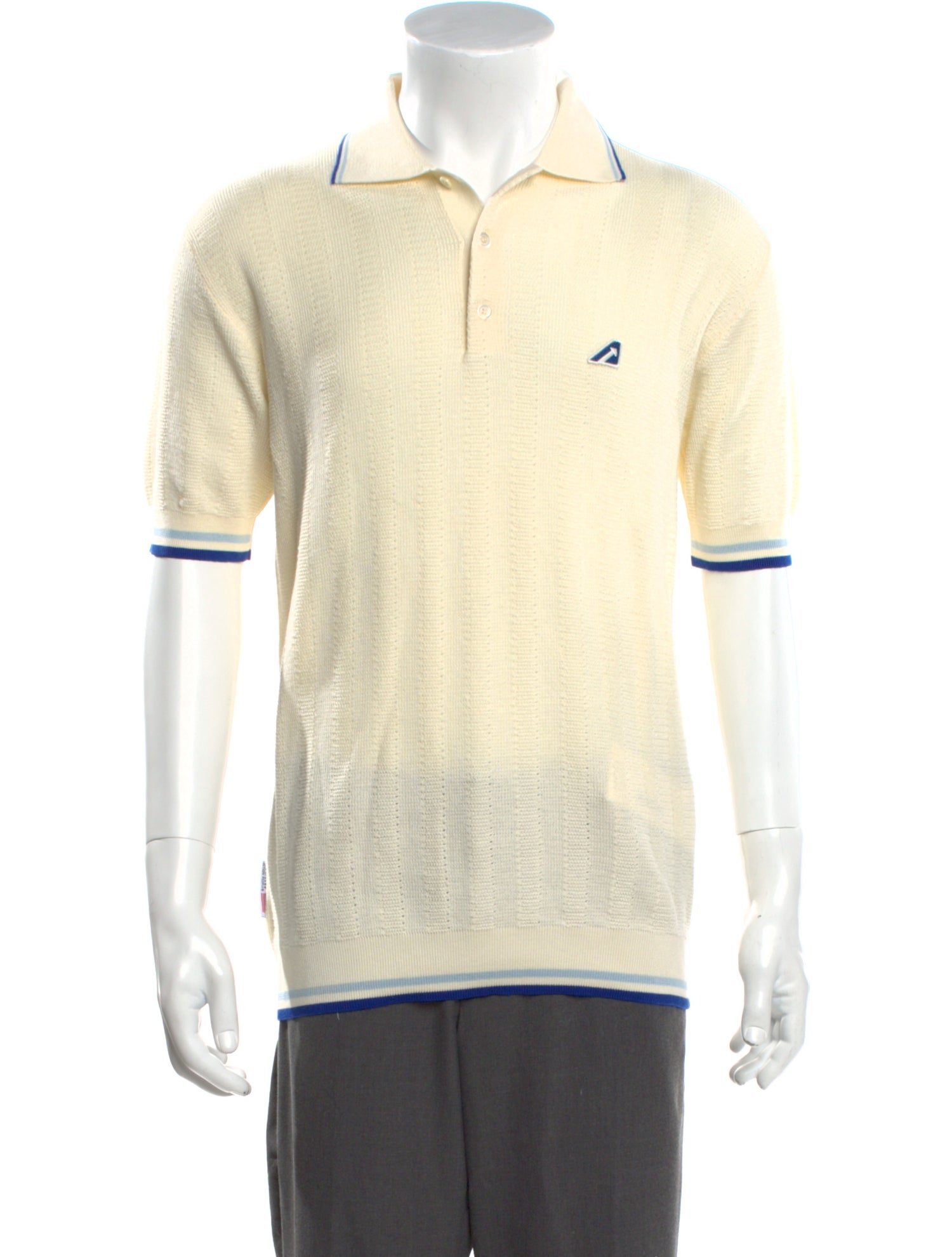 Autry Graphic Print Mock Neck Polo Sweater w/ Tags