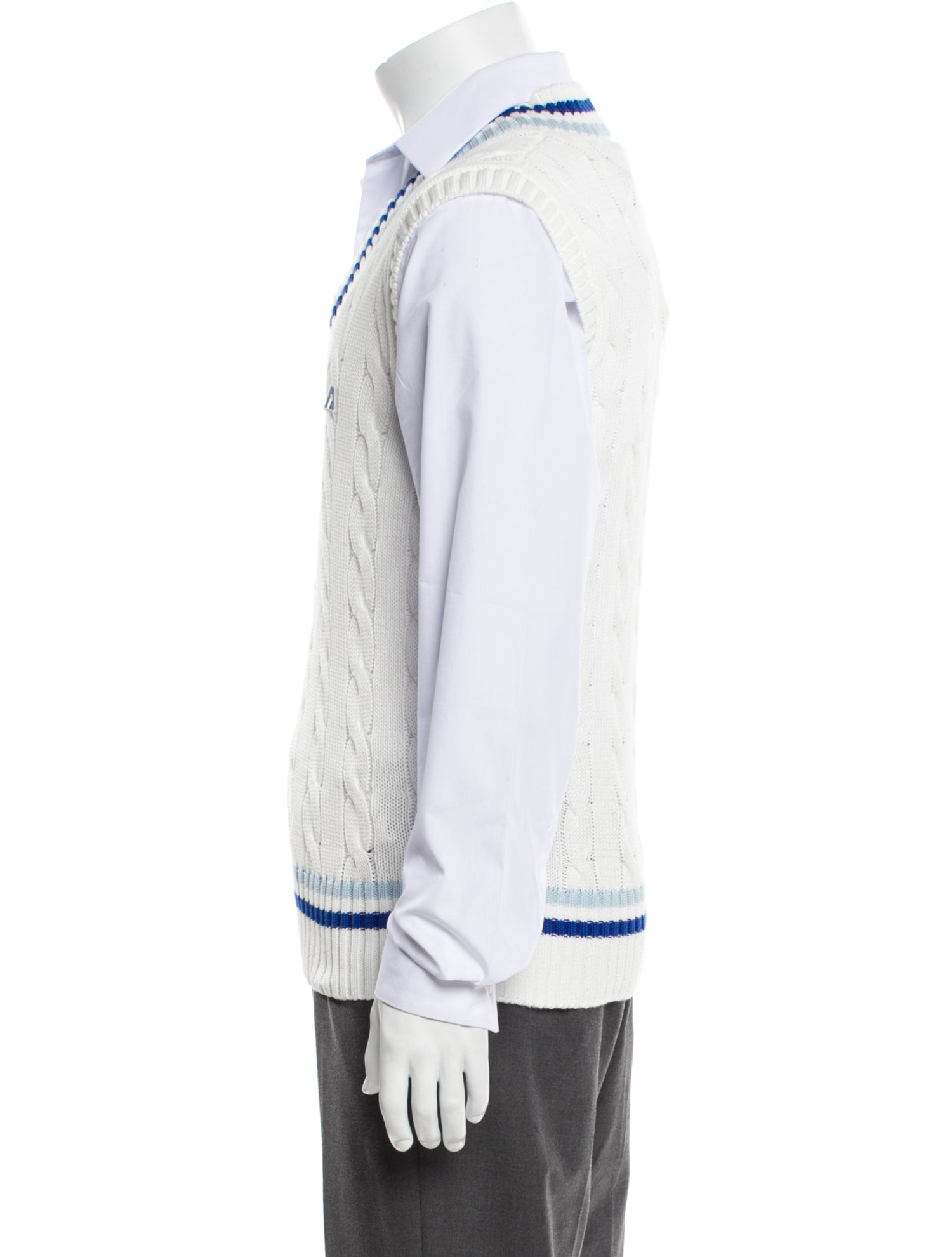 Autry Graphic Print V-Neck Sweater Vest w/ Tags