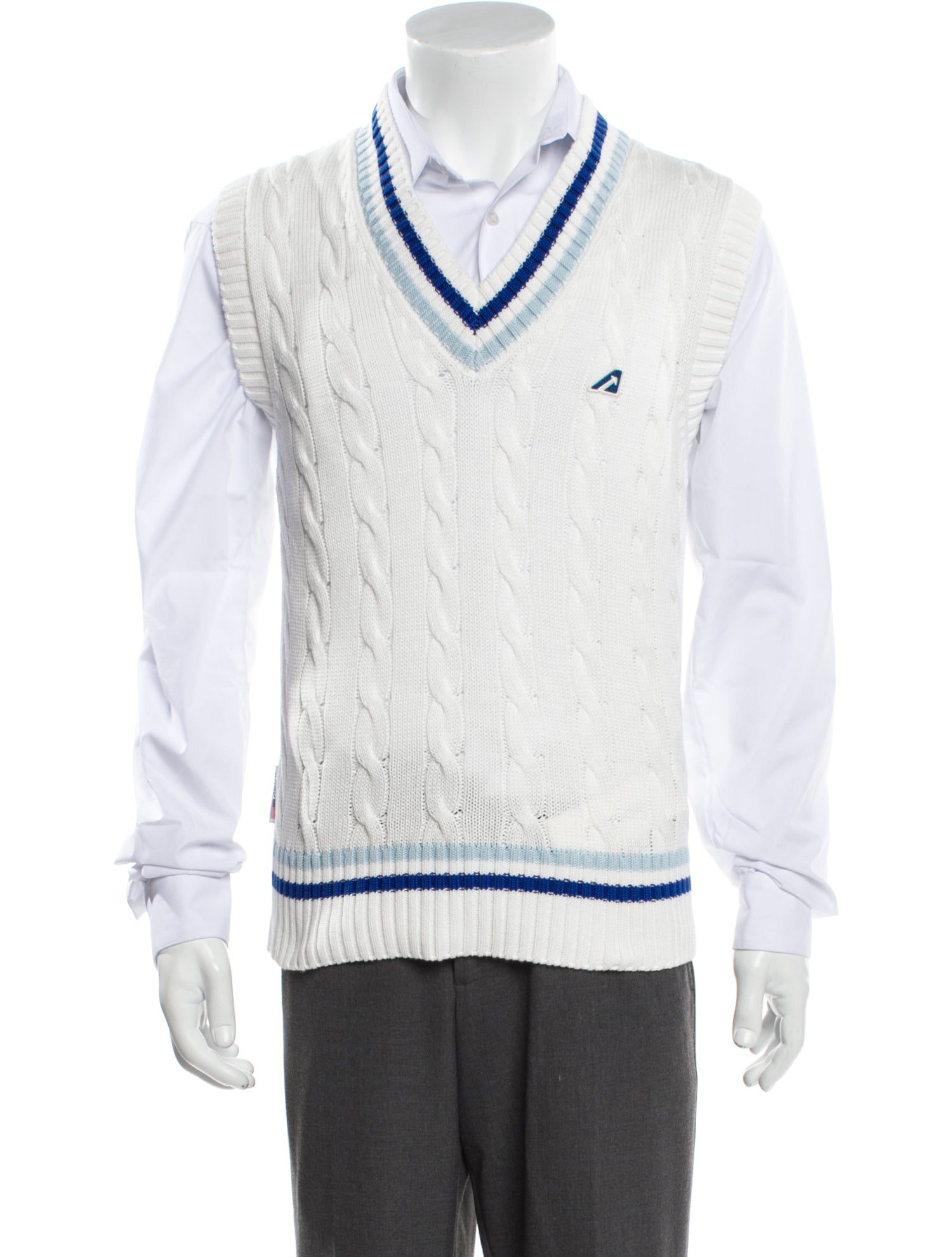 Autry Striped V-Neck Sweater Vest w/ Tags