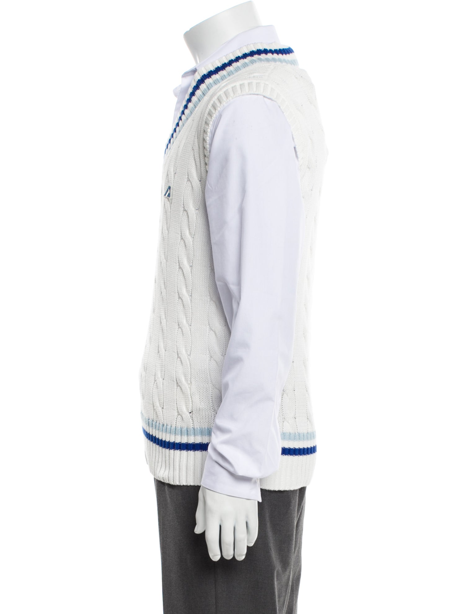 Autry Striped V-Neck Sweater Vest w/ Tags