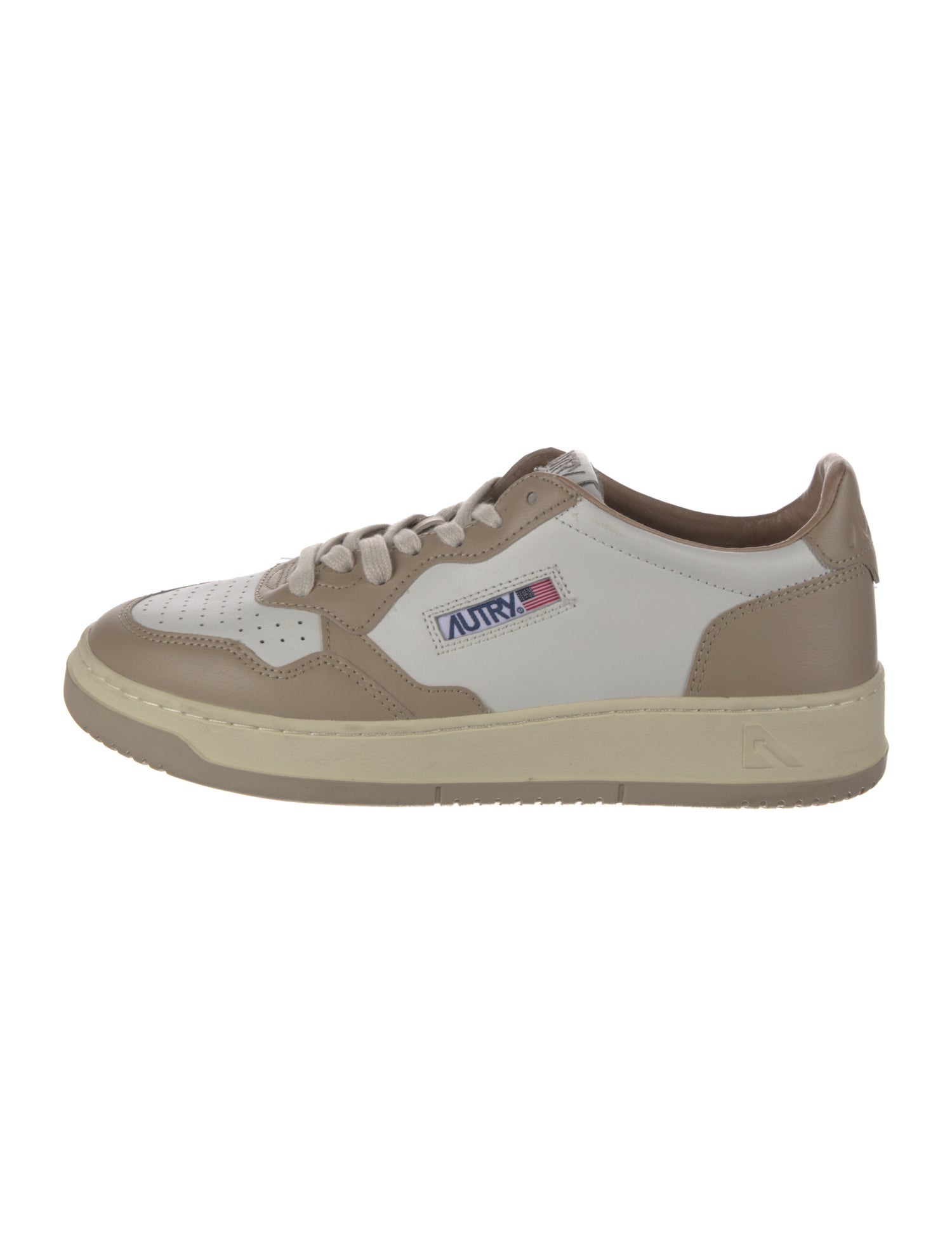 Autry Leather Colorblock Pattern Sneakers