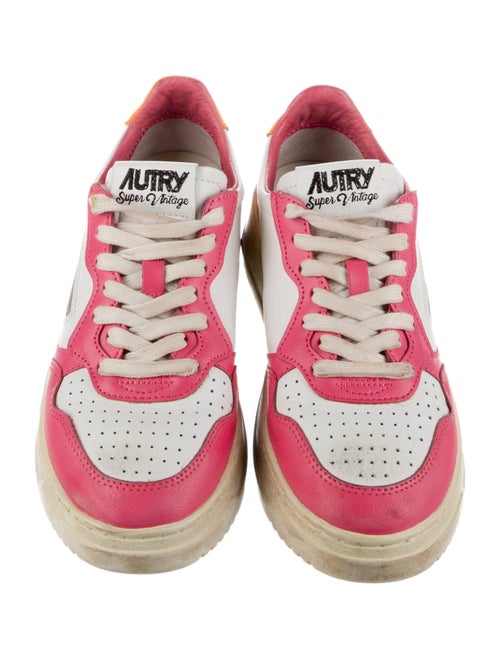 Autry Leather Colorblock Pattern Sneakers