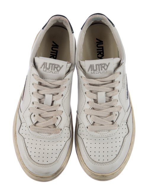 Autry Leather Colorblock Pattern Sneakers