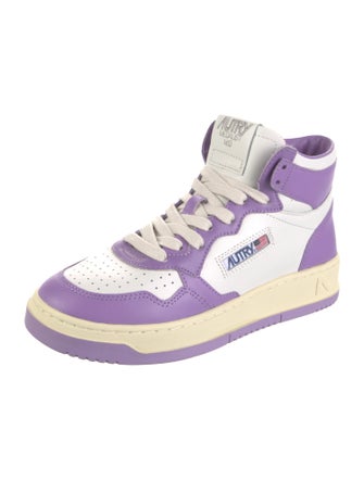 Autry Leather Colorblock Pattern Sneakers