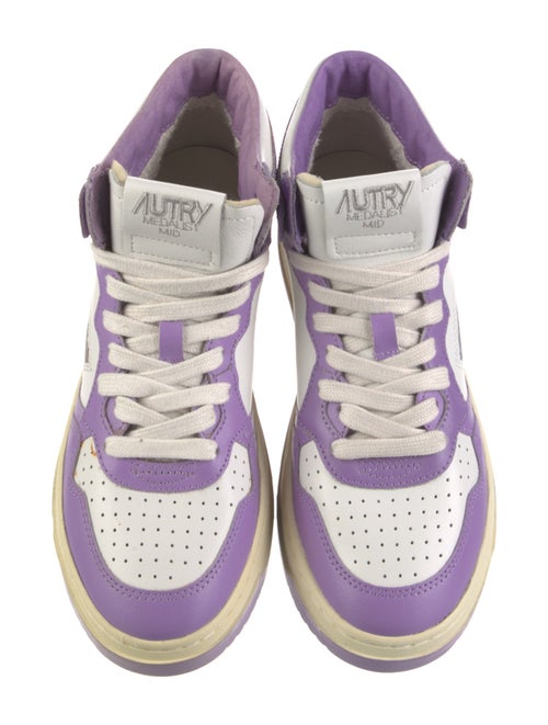 Autry Leather Colorblock Pattern Sneakers