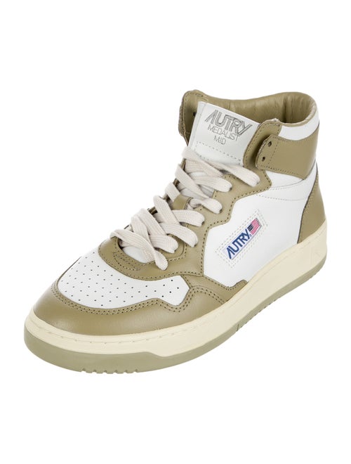 Autry Leather Colorblock Pattern Sneakers