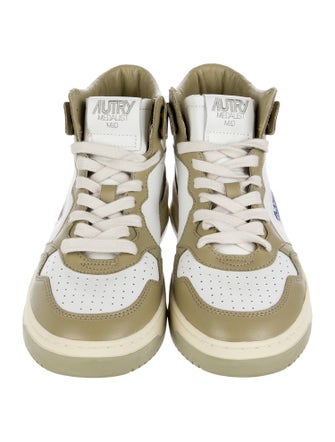 Autry Leather Colorblock Pattern Sneakers