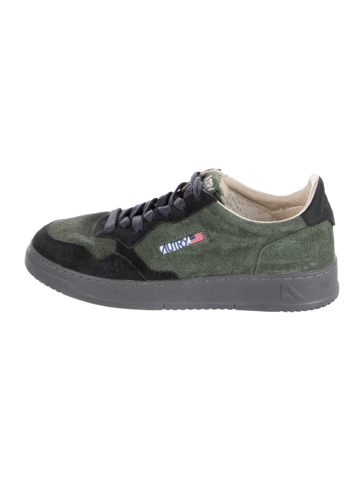 Autry Suede Colorblock Pattern Sneakers