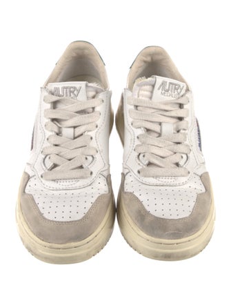 Autry Leather Colorblock Pattern Sneakers