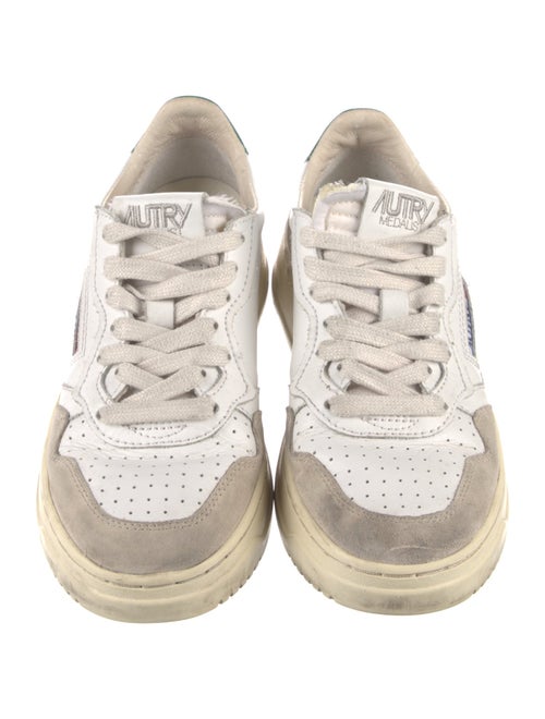 Autry Leather Colorblock Pattern Sneakers