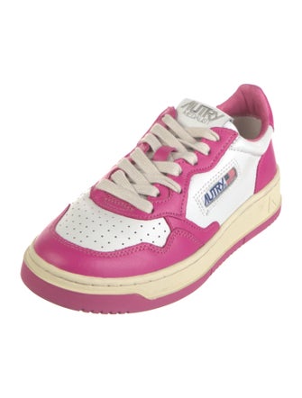 Autry Leather Colorblock Pattern Sneakers