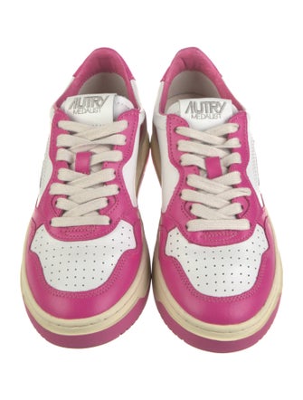 Autry Leather Colorblock Pattern Sneakers