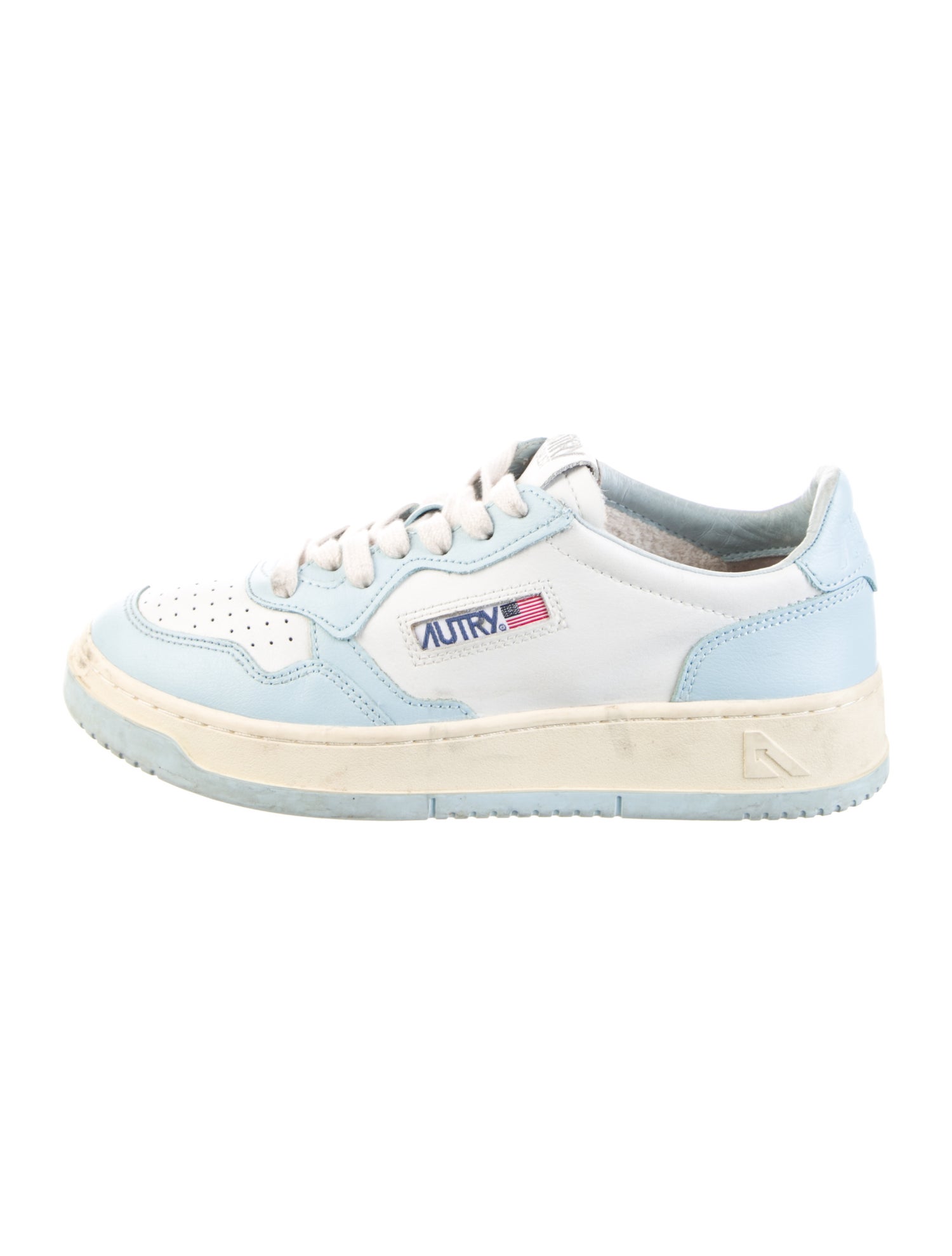 Autry Leather Colorblock Pattern Sneakers