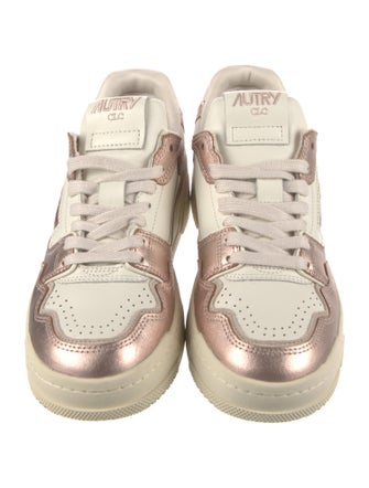 Autry Leather Colorblock Pattern Sneakers