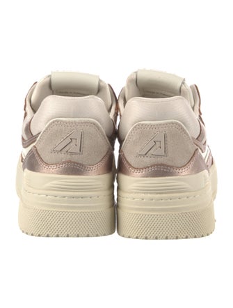 Autry Leather Colorblock Pattern Sneakers