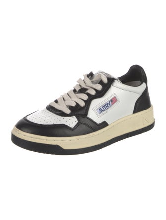 Autry Leather Colorblock Pattern Sneakers