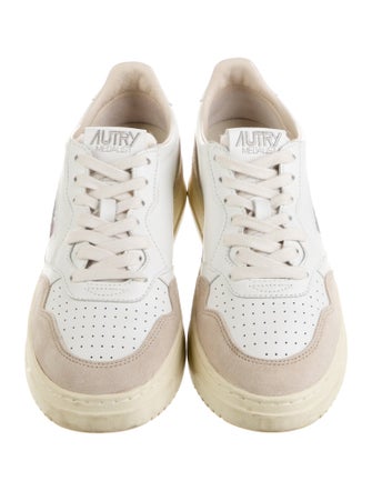 Autry Leather Colorblock Pattern Sneakers