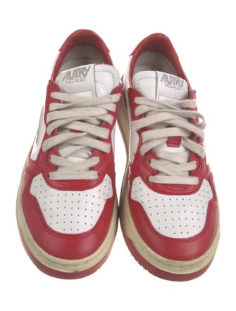 Autry Leather Colorblock Pattern Sneakers