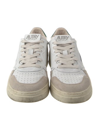 Autry Leather Colorblock Pattern Sneakers