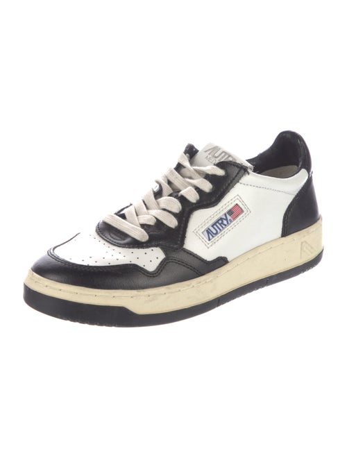Autry Leather Colorblock Pattern Sneakers
