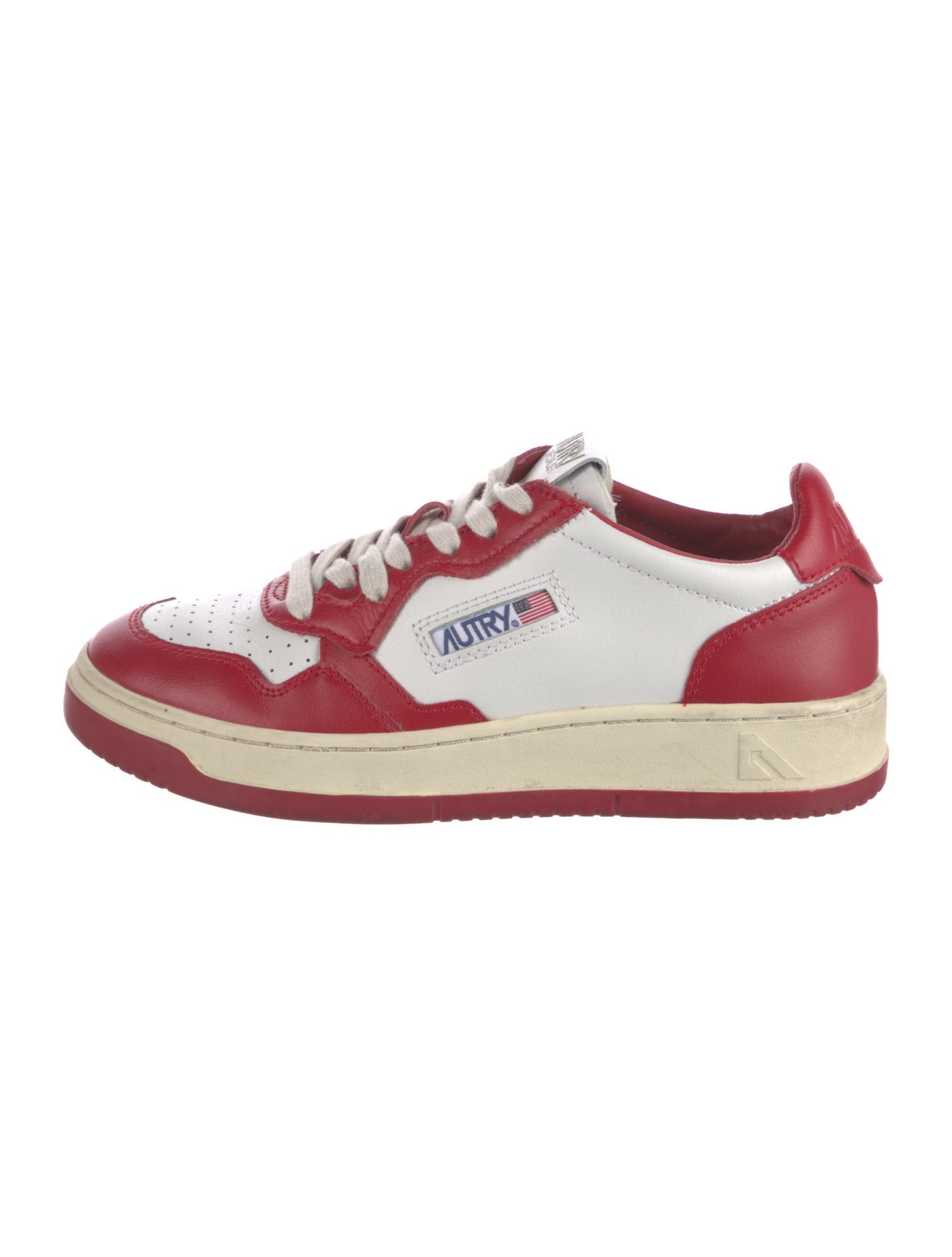 Autry Leather Colorblock Pattern Sneakers