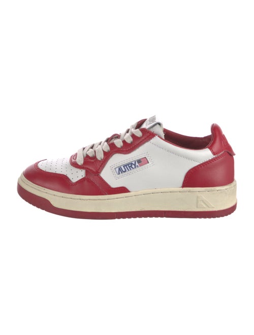 Autry Leather Colorblock Pattern Sneakers