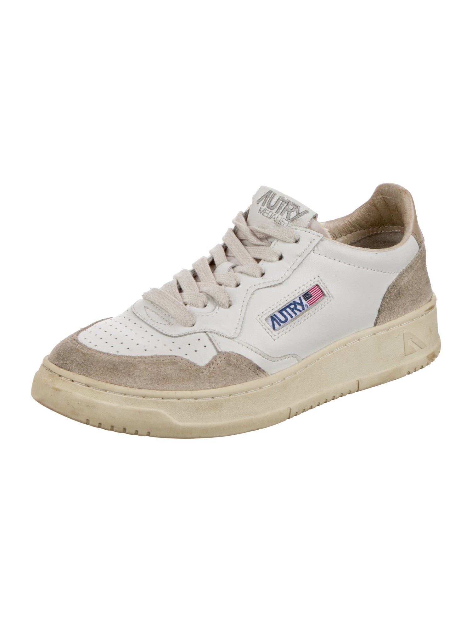 Autry Leather Colorblock Pattern Sneakers