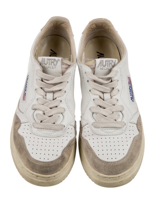 Autry Leather Colorblock Pattern Sneakers