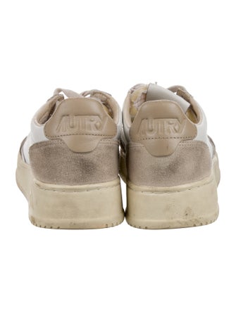 Autry Leather Colorblock Pattern Sneakers