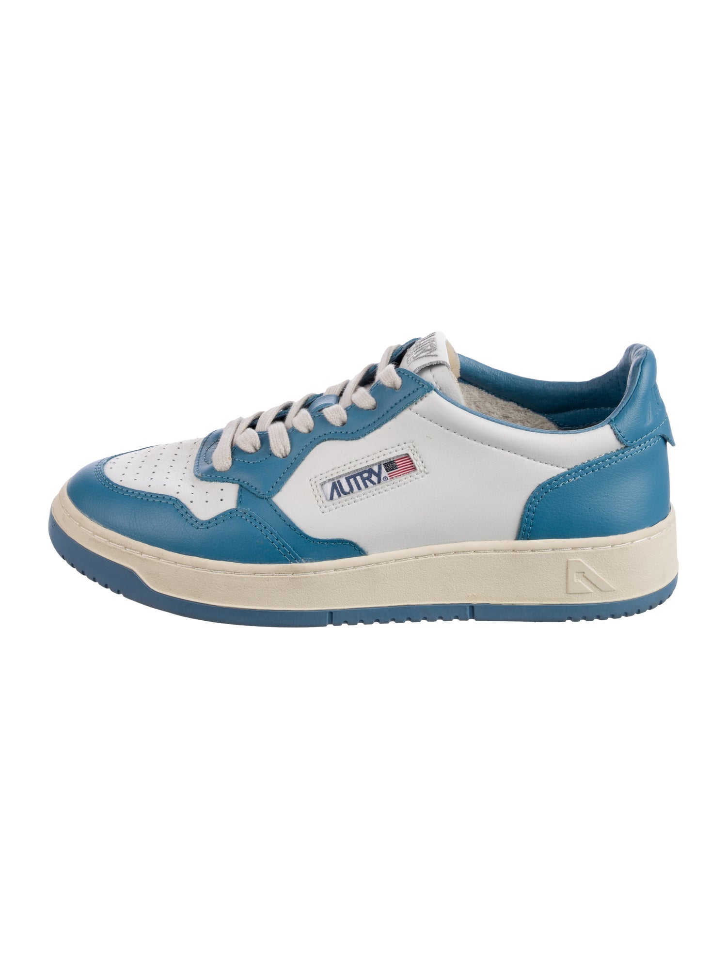 Autry Leather Colorblock Pattern Sneakers