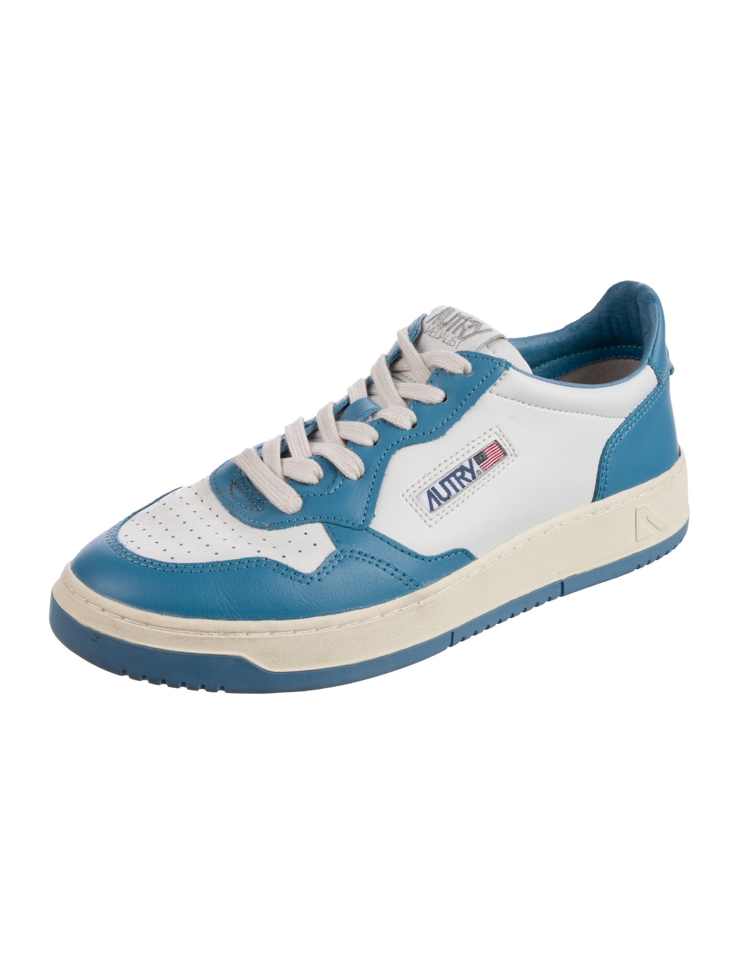 Autry Leather Colorblock Pattern Sneakers