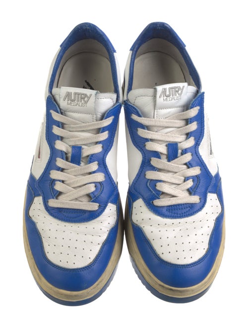Autry Leather Colorblock Pattern Sneakers