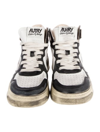 Autry Leather Colorblock Pattern Chunky Sneakers