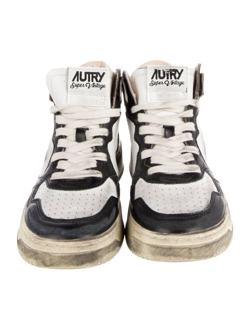 Autry Leather Colorblock Pattern Chunky Sneakers