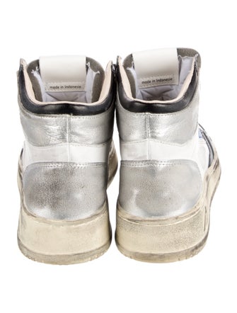 Autry Leather Colorblock Pattern Chunky Sneakers