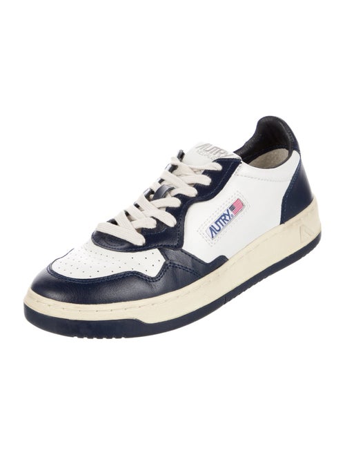 Autry Leather Colorblock Pattern Sneakers