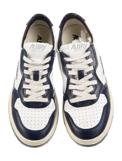 Autry Leather Colorblock Pattern Sneakers