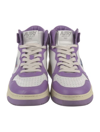 Autry Leather Colorblock Pattern Sneakers