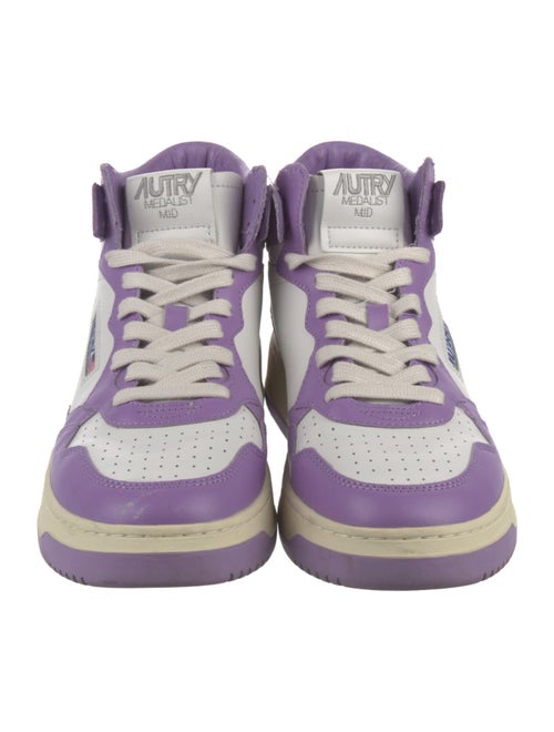 Autry Leather Colorblock Pattern Sneakers