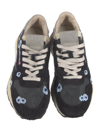 Autry Suede Floral Print Sneakers