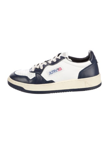 Pre-owned Autry Leather Colorblock Pattern Sneakers In Multi