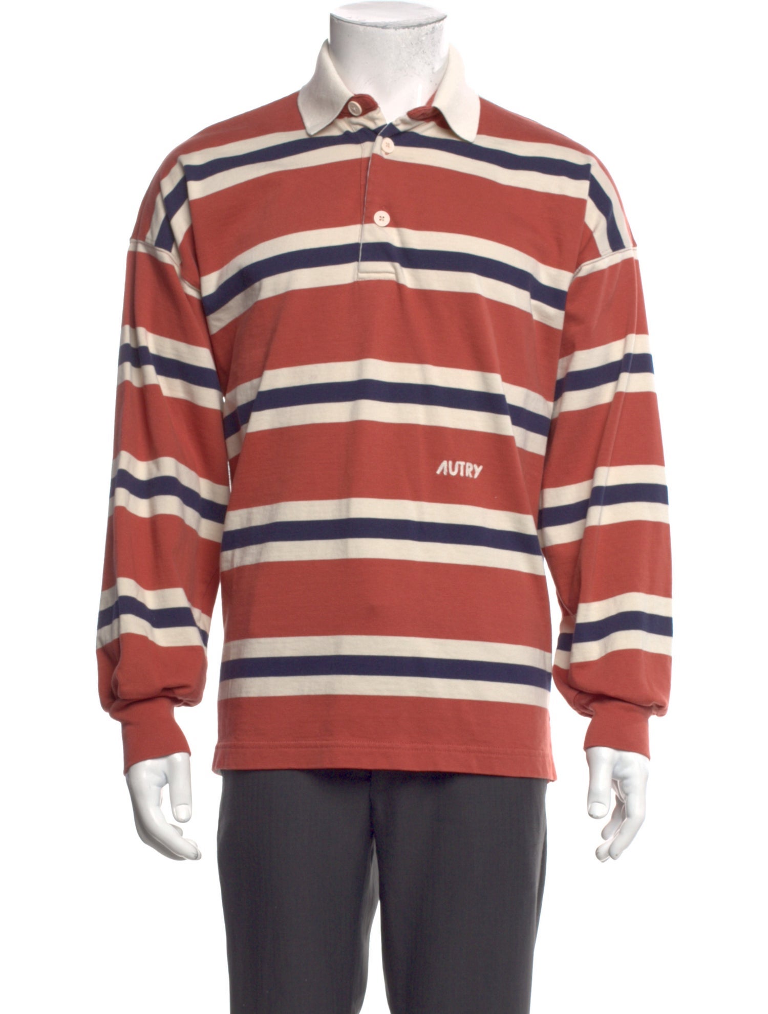 Autry Striped Collar Polo Shirt