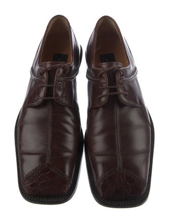 AVVENTURA Leather Whipstitch Trim Derby Shoes