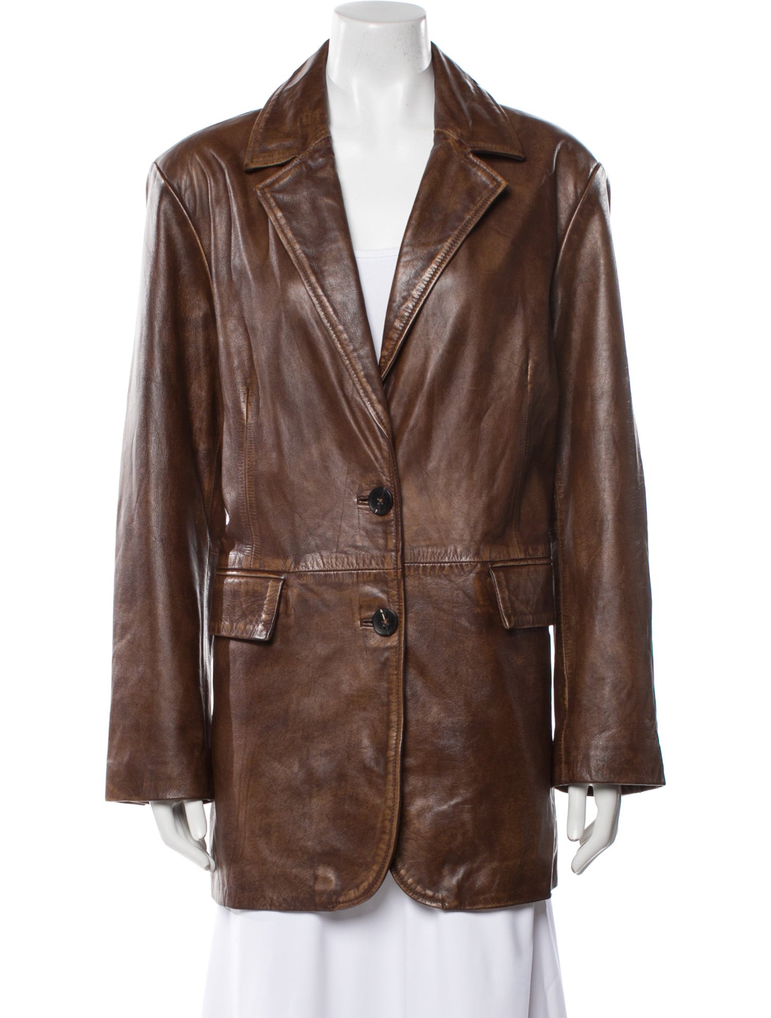 Avec Les Filles Leather Blazer