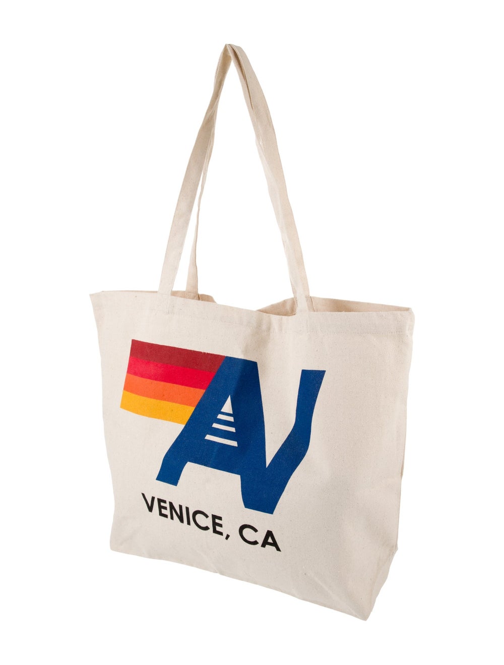 Aviator Nation Canvas Printed Lettering Canvas Neutrals Totes