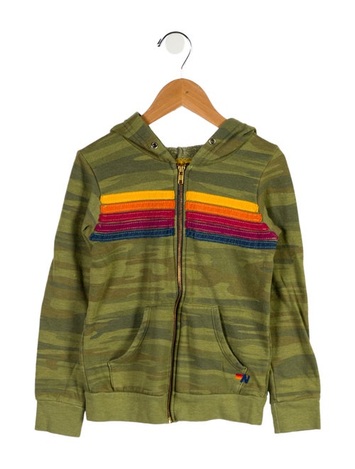 Aviator Nation Boys' Camo Print Zip Up Hoodie