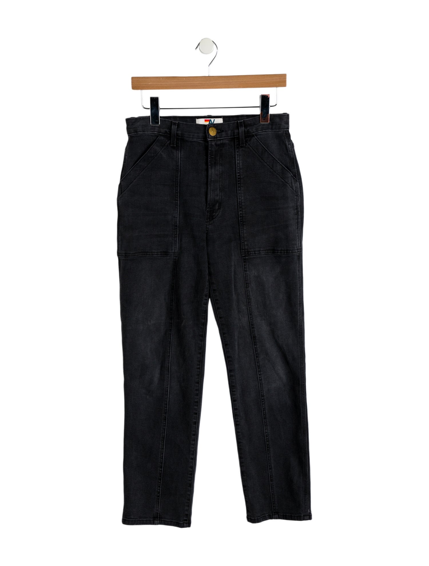 Aviator Nation High-Rise Straight Leg Jeans